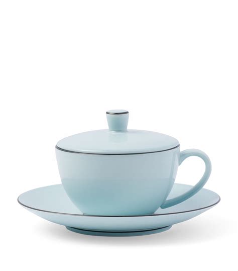 Prada neutral Porcelain Tea Cup and Saucer Set 